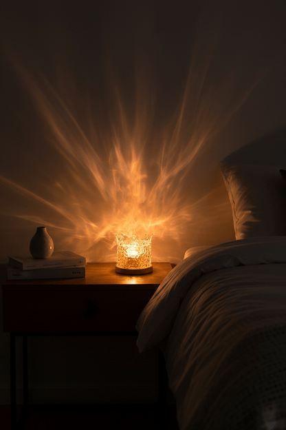 Golden Hour Projection Lamp – golden sunset light bedroom