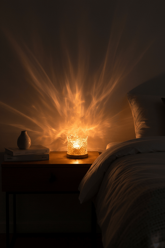 Golden Hour Projection Lamp – golden sunset light bedroom