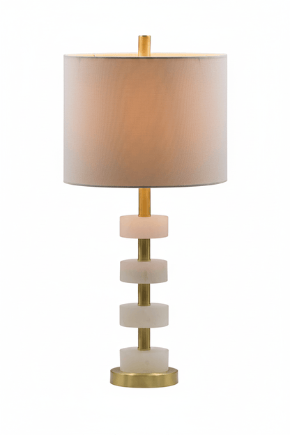 Marble and Gold Table Lamp – product shot white background