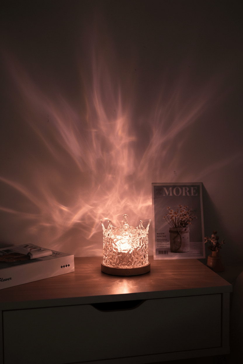 Golden Hour Projection Lamp – pink romantic bedroom light