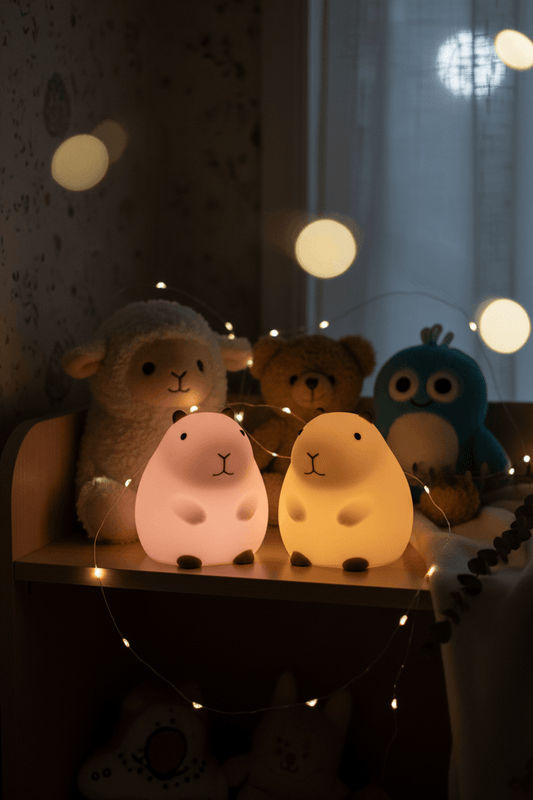 Capybara Night Light Gift Bundle – cozy kids bedroom lifestyle