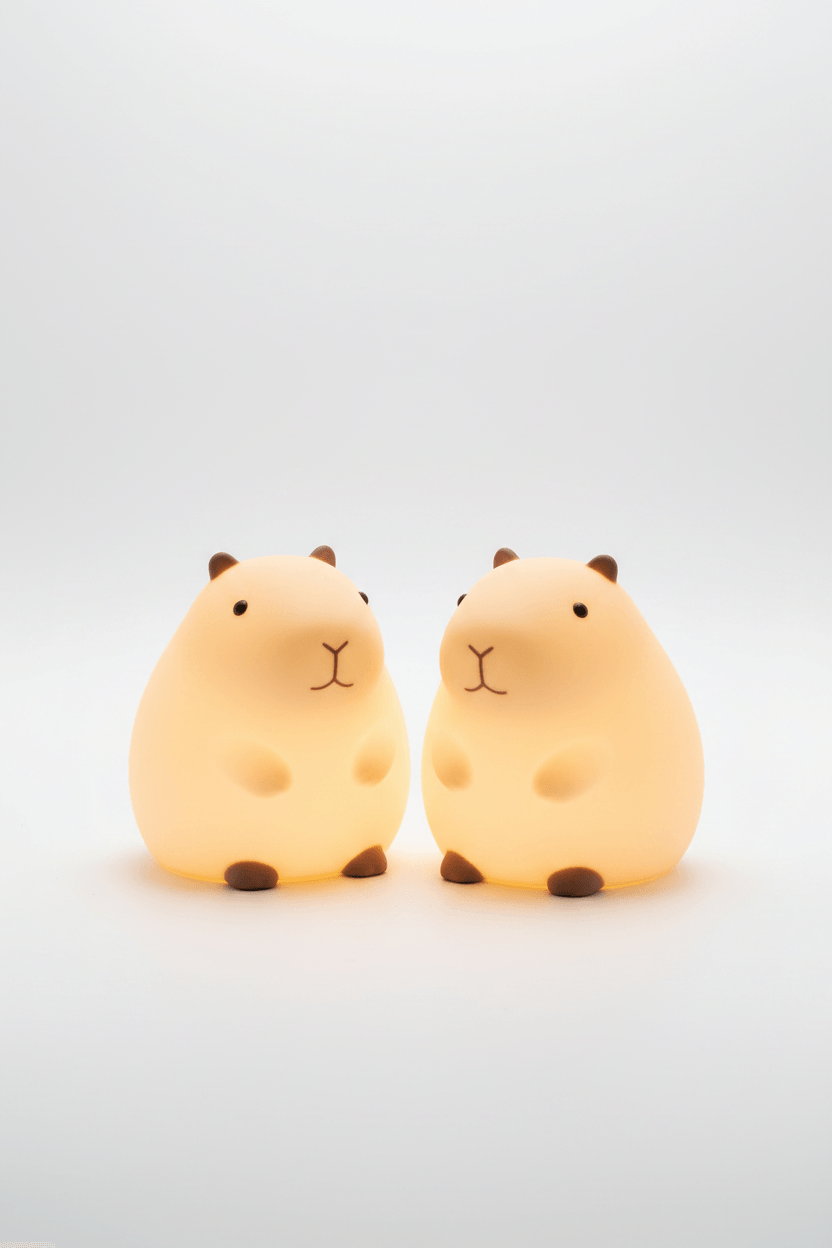 Capybara Night Light Gift Bundle – product shot white background