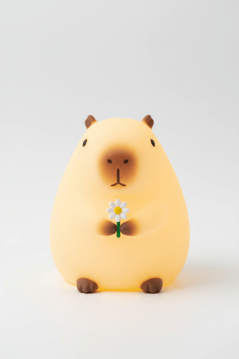 Capybara Night Light – product shot white background