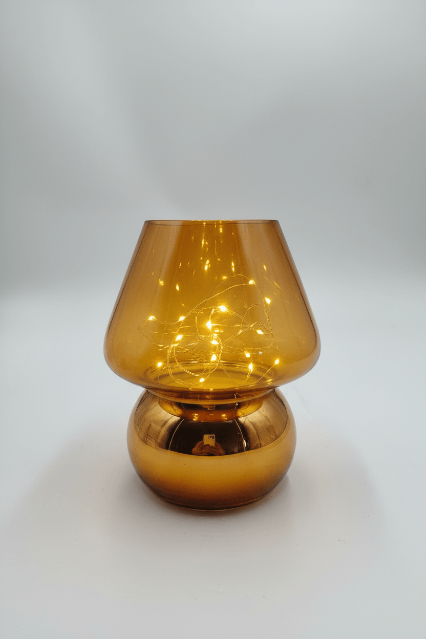 Enchanted Mushroom Glass Lamp – product shot white background
